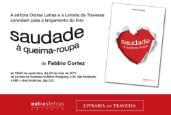 Fabbio Cortez, escritor brasileiro, lança novo livro