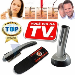 Escova Hair Laser Prata 100% Original Laser Vermelho Sedex Grátis