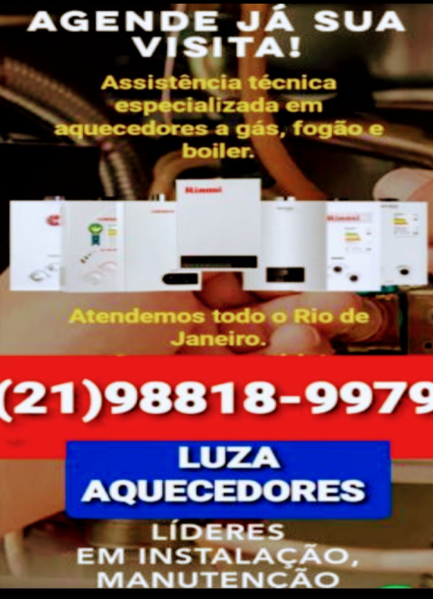 ASSISTÊNCIA TÉCNICA RINNAI AQUECEDOR A GÁS RJ CONSERTO MANUTENÇÃO