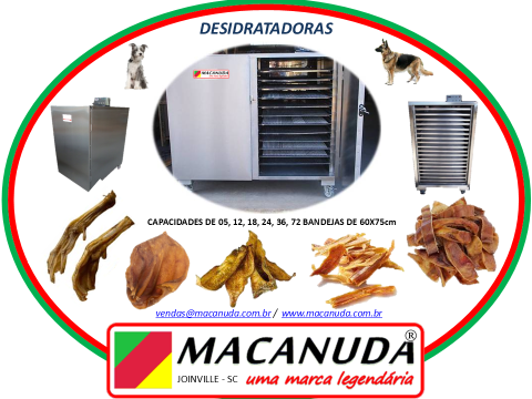 DESIDRATAR ALIMENTO PET, MÁQUINA PROFISSIONAL INOX MACANUDA